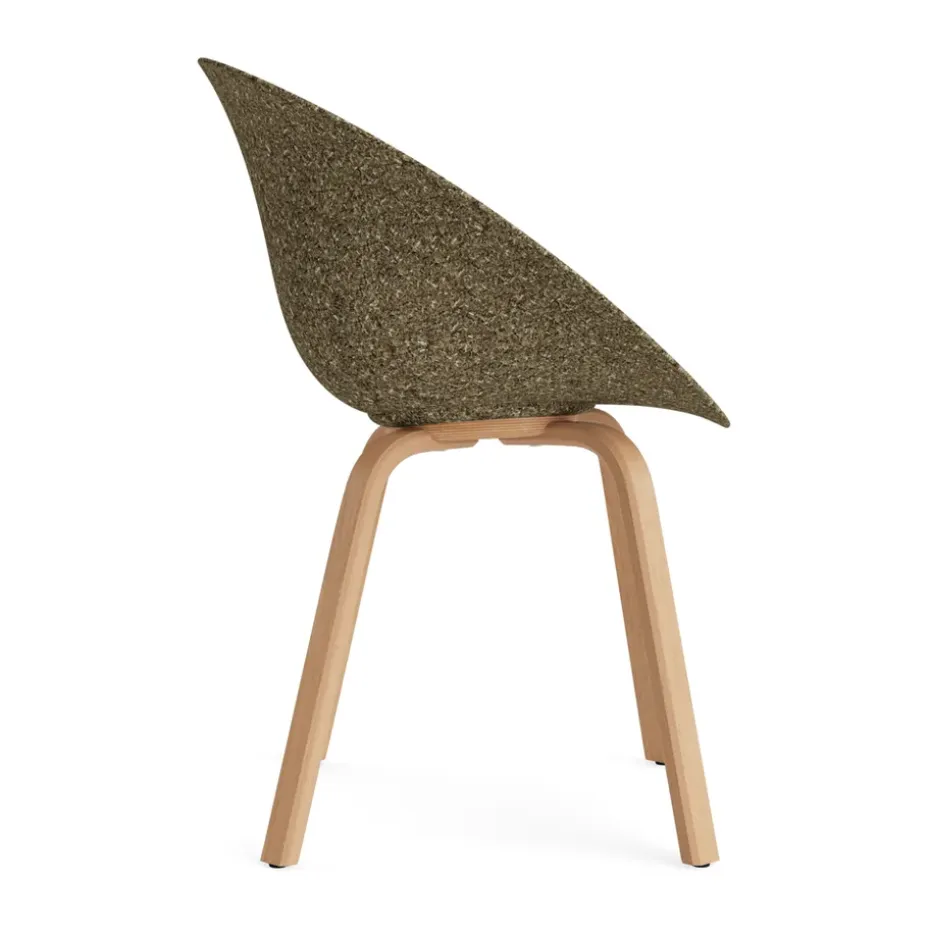 Silla con reposabrazos Mat Armchair, Seaweed-beech