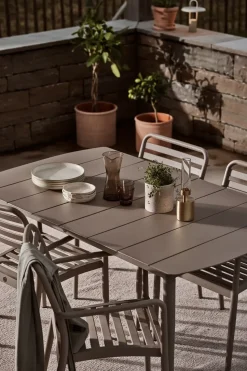 Silla con reposabrazos Messina, Taupe