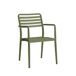 Silla con reposabrazos Messina, Moss green
