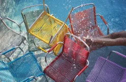 Silla con reposabrazos Mya aluminio, Yellow