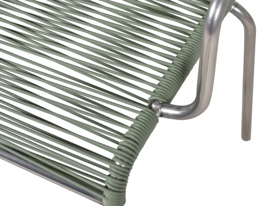 Silla con reposabrazos Mya aluminio, Sage green