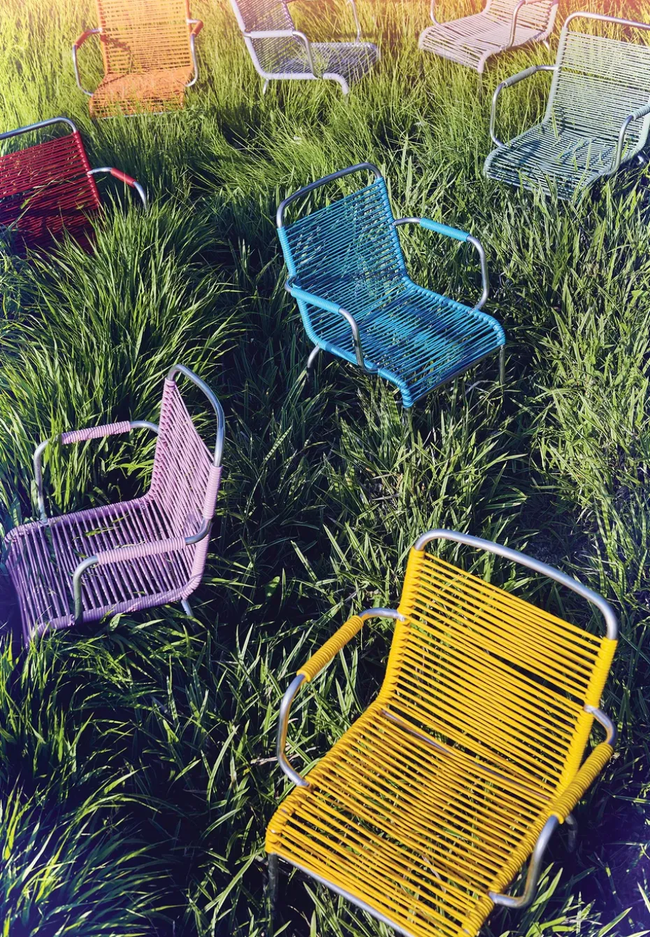 Silla con reposabrazos Mya aluminio, Sage green