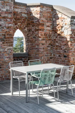 Silla con reposabrazos Mya aluminio, Sage green