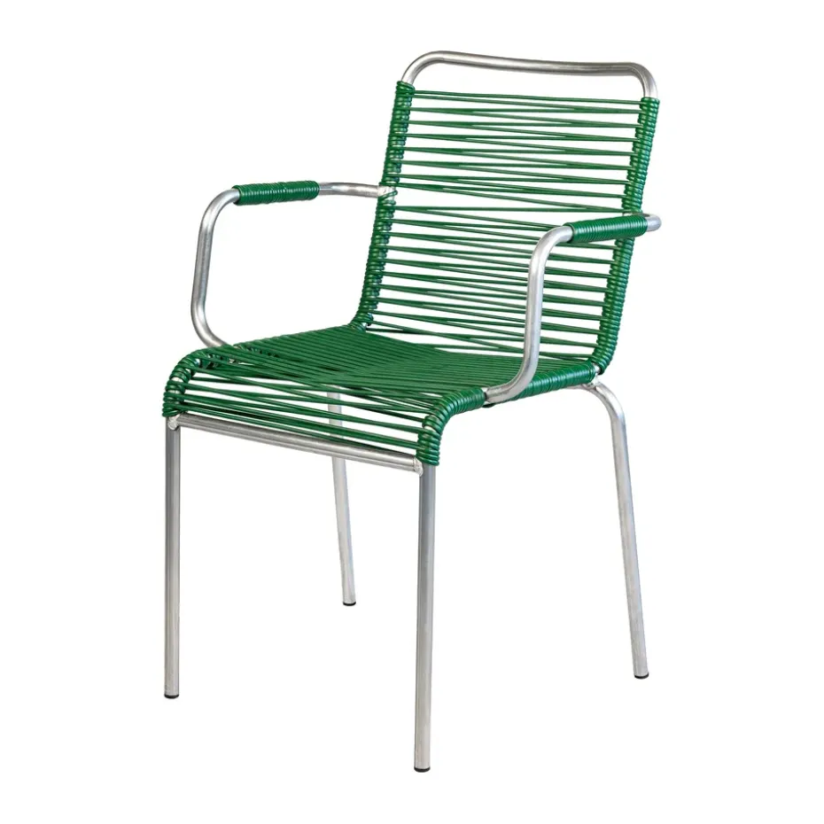 Silla con reposabrazos Mya Spaghetti, Dark green