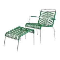 Silla con reposabrazos Mya Spaghetti, Dark green