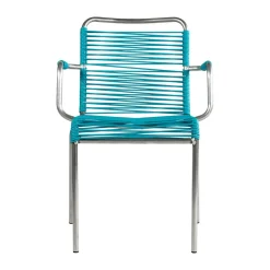 Silla con reposabrazos Mya Spaghetti, Turquo