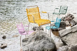 Silla con reposabrazos Mya Spaghetti, Turquo