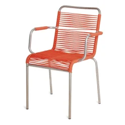 Silla con reposabrazos Mya aluminio, Orange