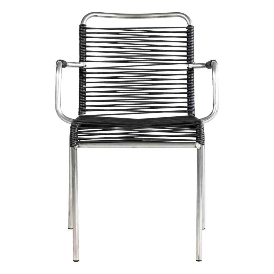 Silla con reposabrazos Mya aluminio, Black