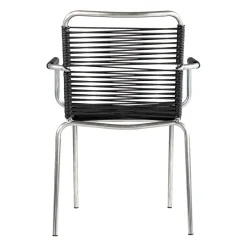 Silla con reposabrazos Mya aluminio, Black