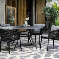 Silla con reposabrazos Ocean soft rope, Dark grey