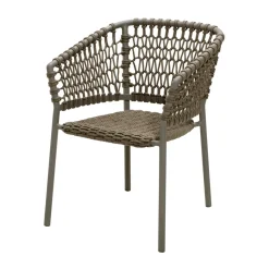 Silla con reposabrazos Ocean soft rope, Taupe