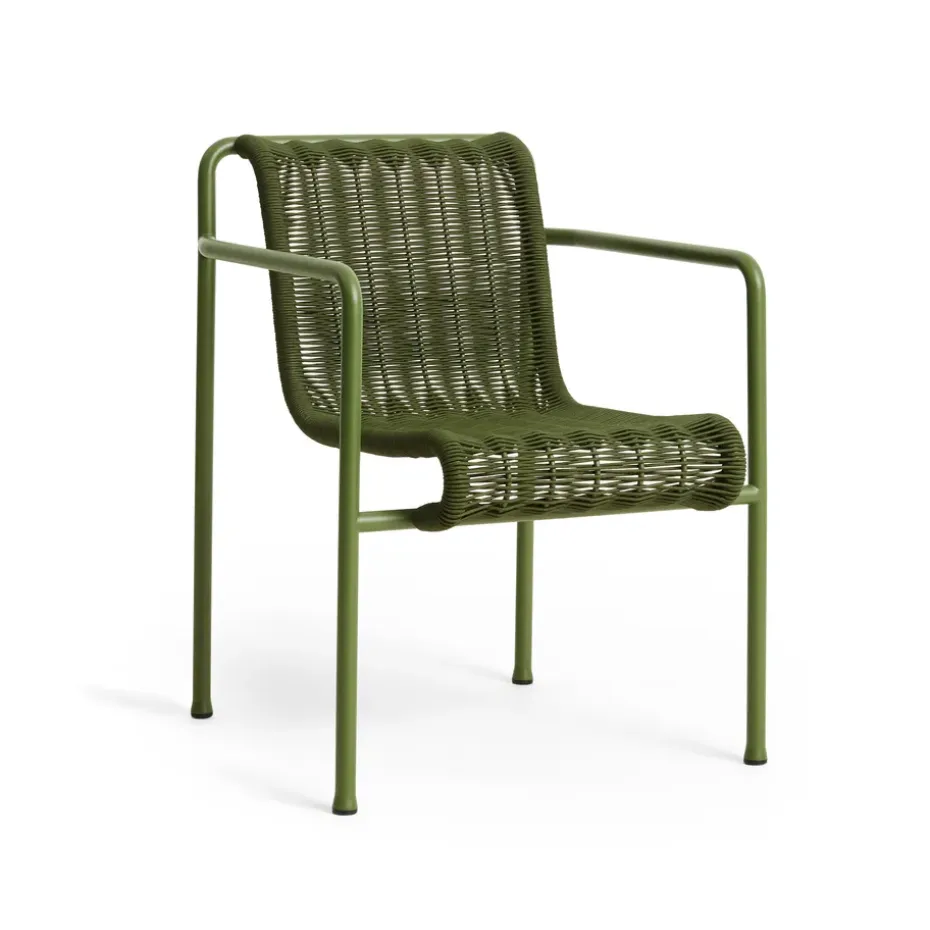Silla con reposabrazos Palissade Cord Dining, Olive