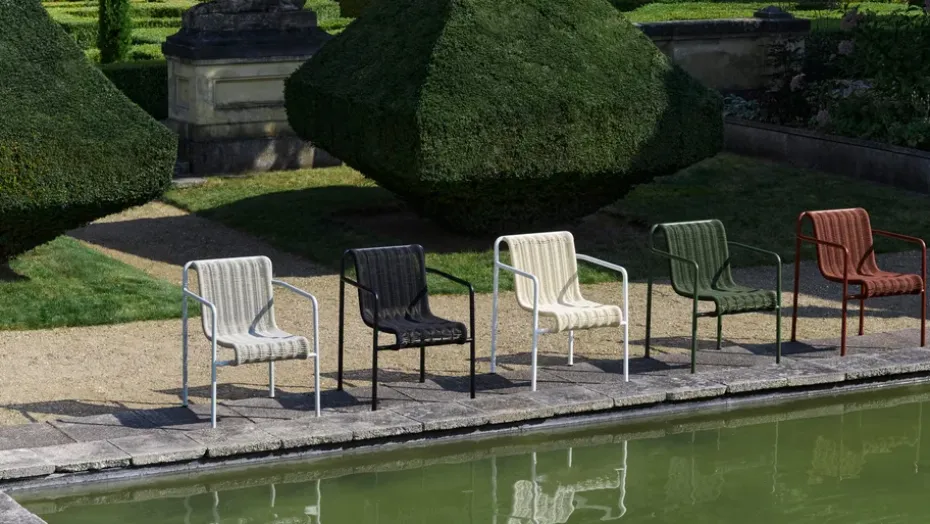 Silla con reposabrazos Palissade Cord Dining, Olive