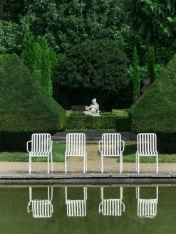 Silla con reposabrazos Palissade, Cream white