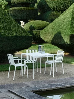 Silla con reposabrazos Palissade, Cream white