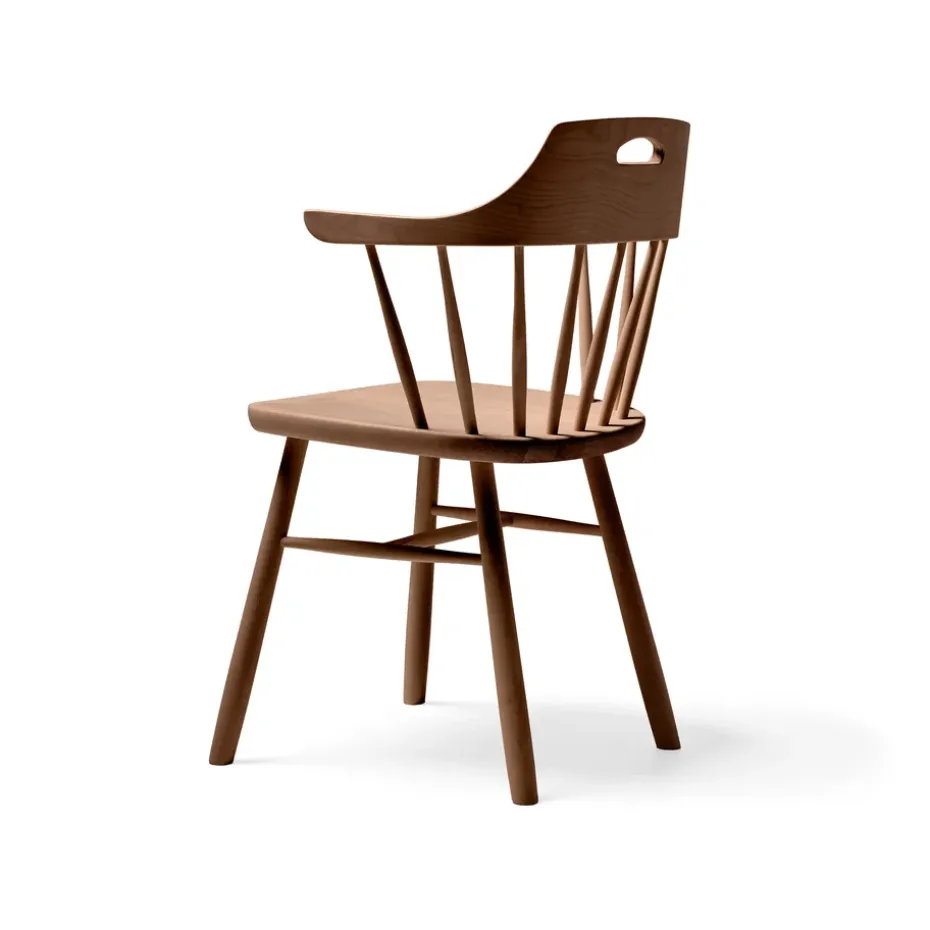 Silla con reposabrazos Småland, Bistro marrón 75