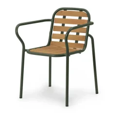 Silla con reposabrazos Vig Robinia, Green