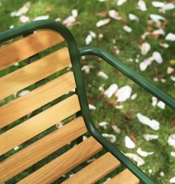 Silla con reposabrazos Vig Robinia, Green