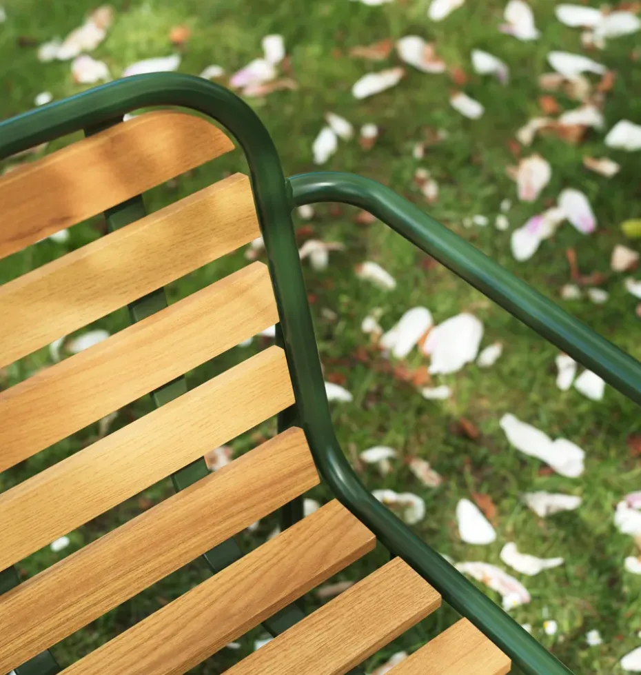 Silla con reposabrazos Vig Robinia, Green