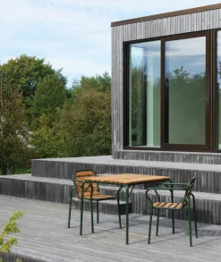 Silla con reposabrazos Vig Robinia, Green