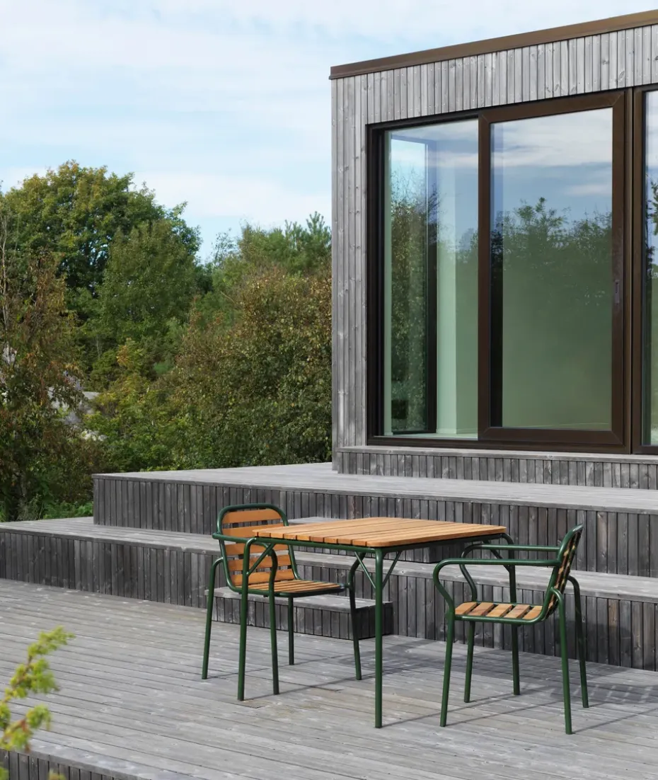 Silla con reposabrazos Vig Robinia, Green