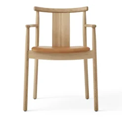 Silla con reposbrazos y cojín de silla Merkur, Oak- Dakar 0250 cognac