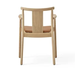 Silla con reposbrazos y cojín de silla Merkur, Oak- Dakar 0250 cognac