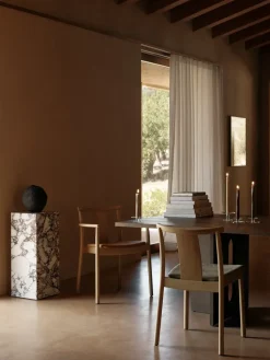 Silla con reposbrazos y cojín de silla Merkur, Oak- Dakar 0250 cognac