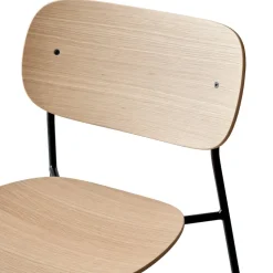 Silla de comedor con patas negras Co , Roble