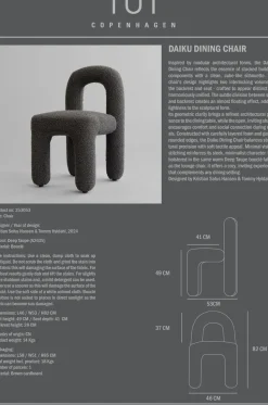 Silla de comedor Daiku, Deep taupe