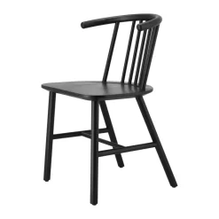 Silla de comedor VIOR, Roble lacado en negro