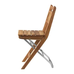 Silla de exterior M23 Lilleø, Teak-acero inoxidable