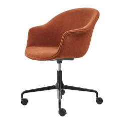 Silla de oficina Bat Meeting Chair completamente tapizada, Belsuede special fr dedar 133-patas negras