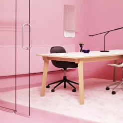 Silla de oficina Form chair swivel 5W, Azul, aluminio negro, ruedas