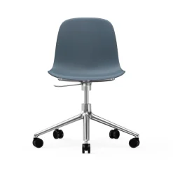 Silla de oficina Form chair swivel 5W, Azul, ruedas de aluminio