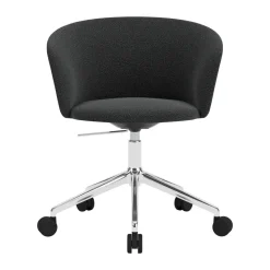 Silla de oficina Kendo Swivel con 5 ruedas, Graphite-polished aluminium
