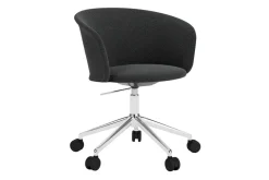 Silla de oficina Kendo Swivel con 5 ruedas, Graphite-polished aluminium