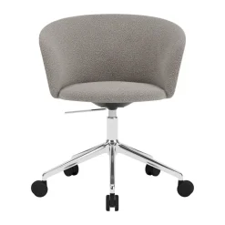 Silla de oficina Kendo Swivel con 5 ruedas, Porcelain-polished aluminium