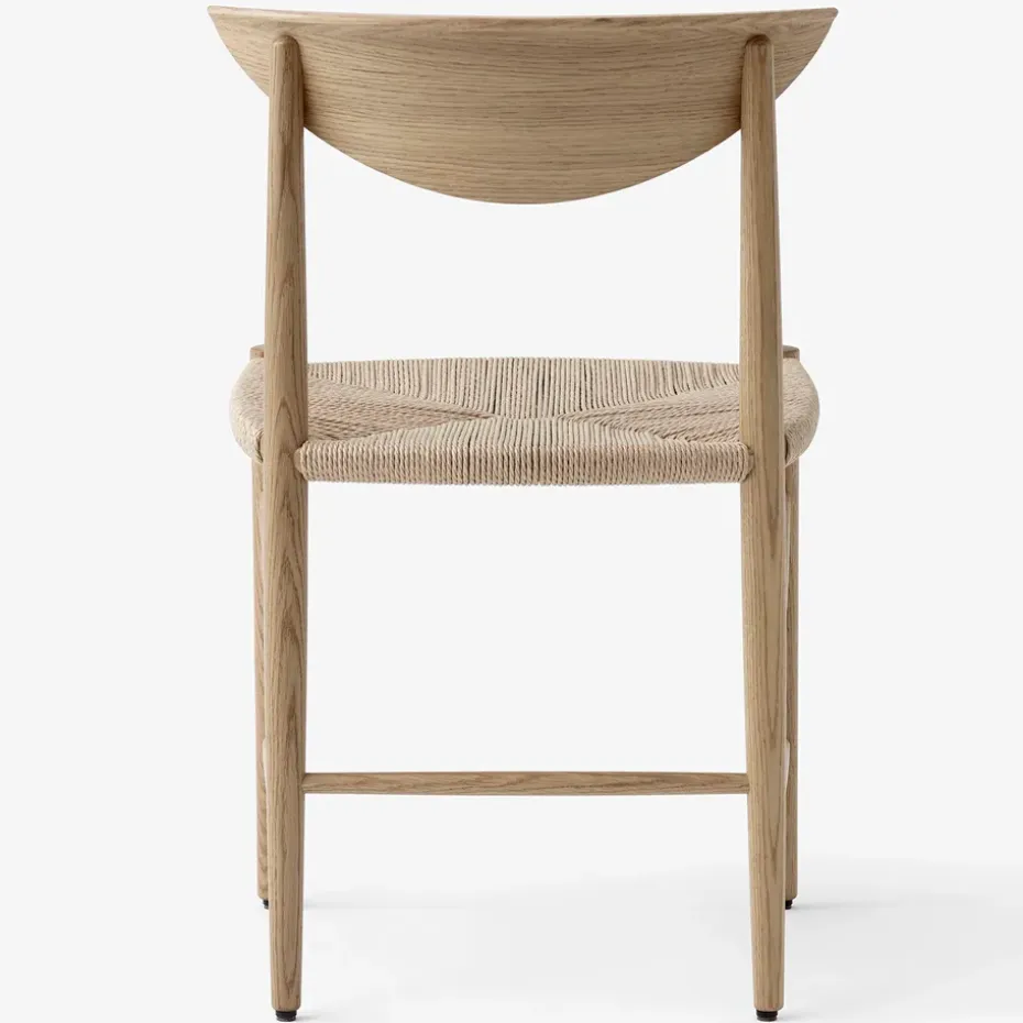 Silla Drawn HM3, Roble barnizado blanco