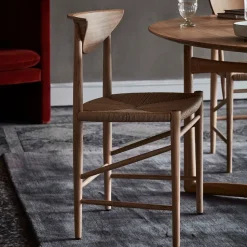 Silla Drawn HM3, Roble barnizado blanco