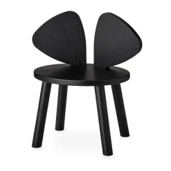 Silla infantil Mouse Chair, Negro