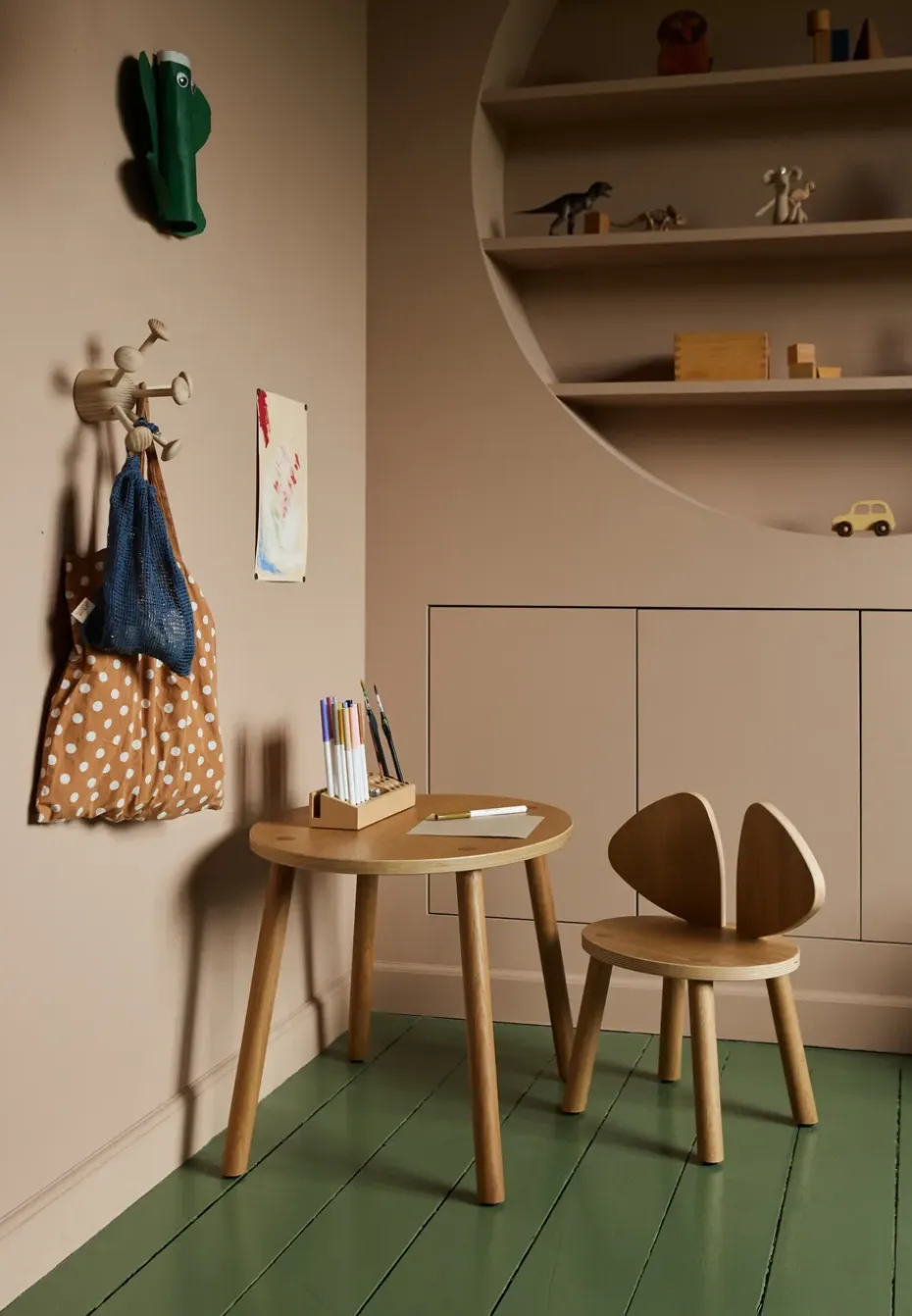 Silla infantil Mouse Chair, Roble