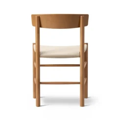 Silla J39, Haya lacada vintage - canvas natural