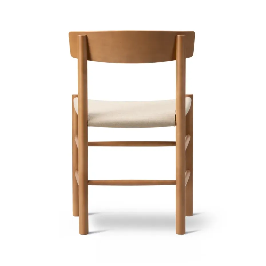 Silla J39, Haya lacada vintage - canvas natural