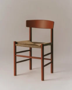 Silla J39, Herritage red-trenzado natural