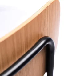 Silla J182 Holmen , Chapa de roble - patas negras