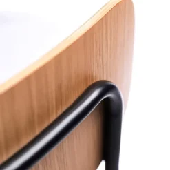 Silla J182 Holmen, pack de 4, Chapa de roble-patas negras