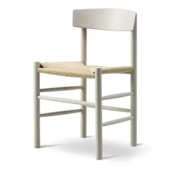Silla J39, Pebble grey-trenzado natural