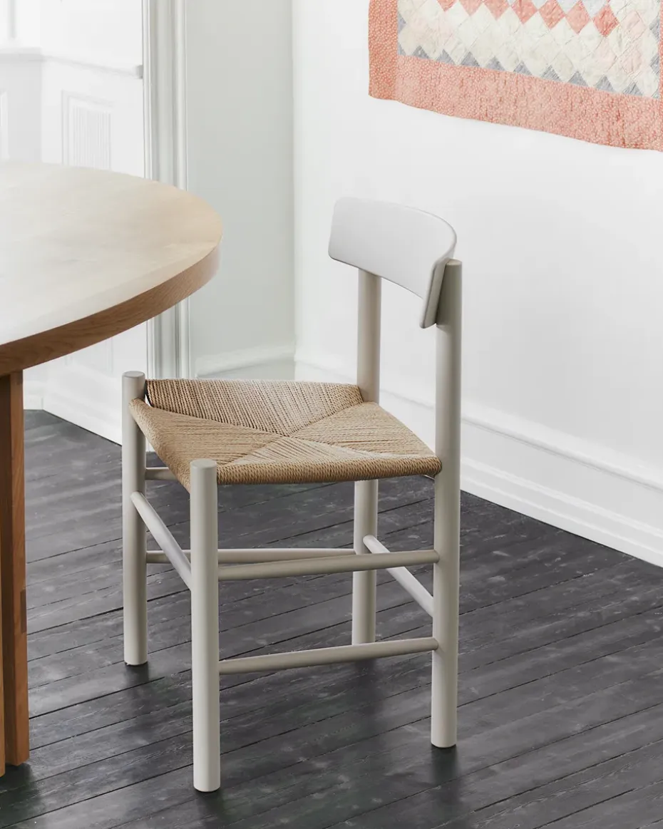 Silla J39, Pebble grey-trenzado natural